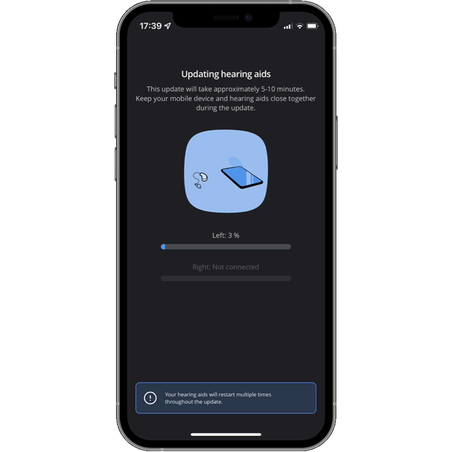 Widex Moment App Screenshot Hörsystem-Update