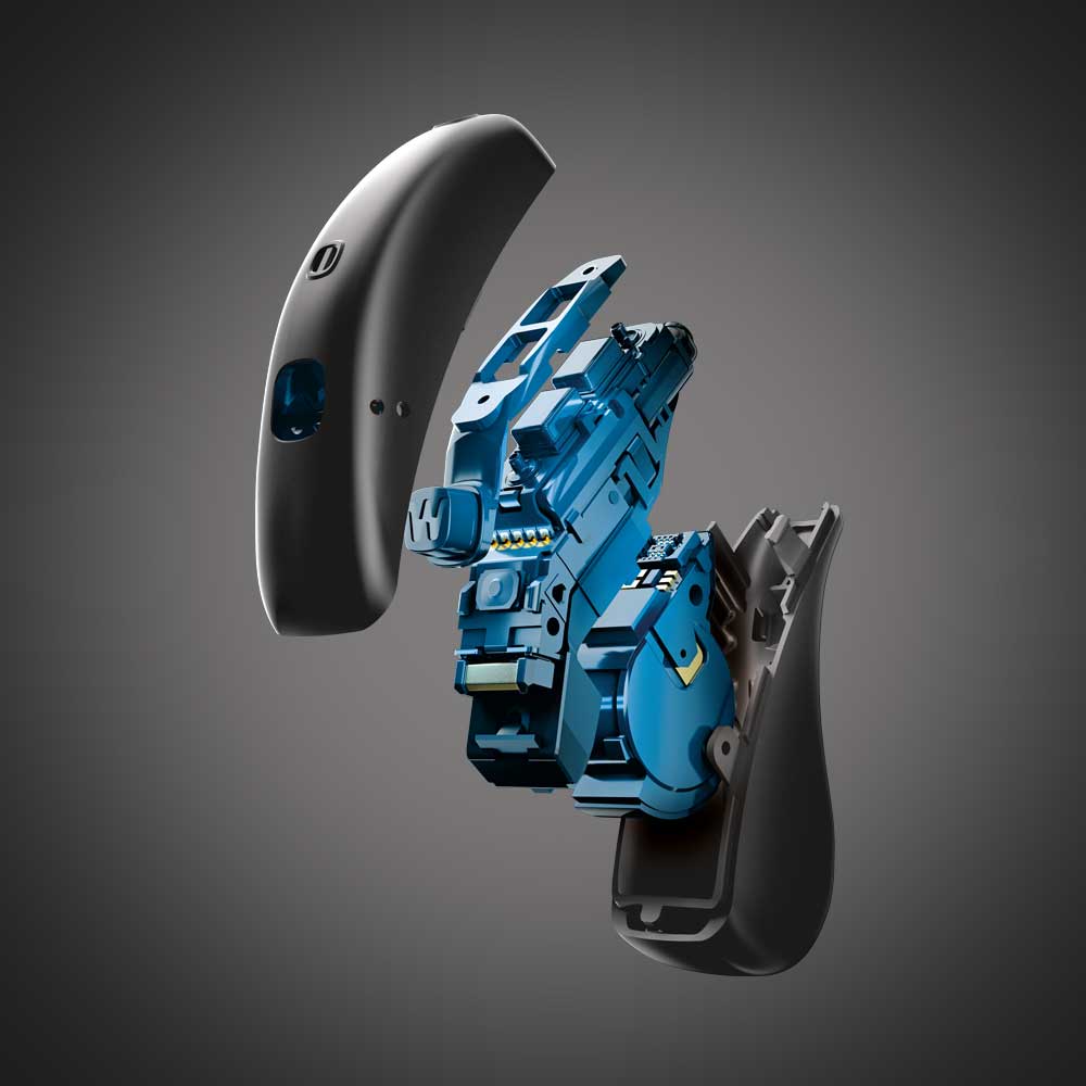 Explosionszeichnung Hörgerät