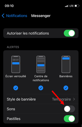 Turn off sounds image