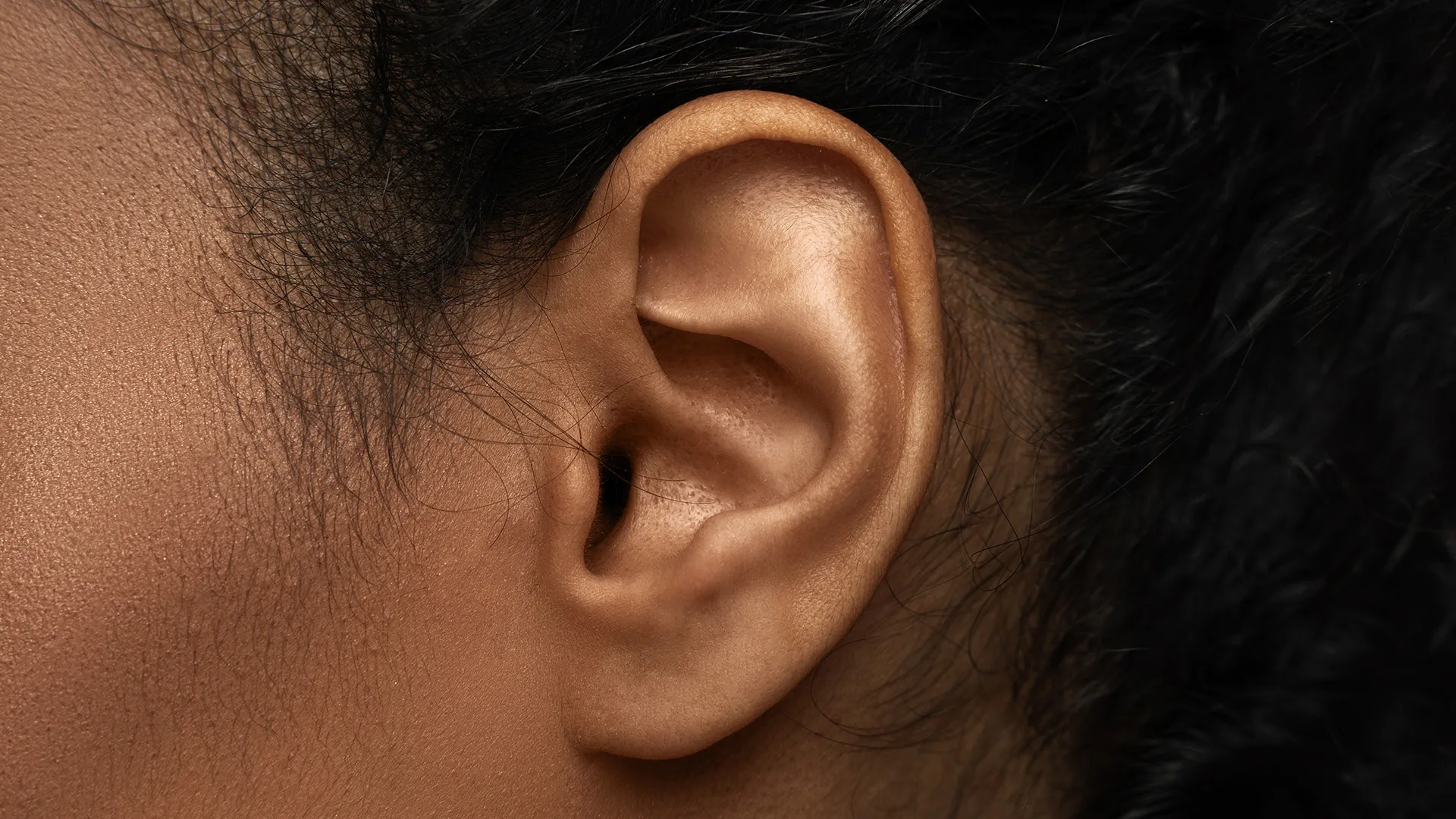 Ear in close-up